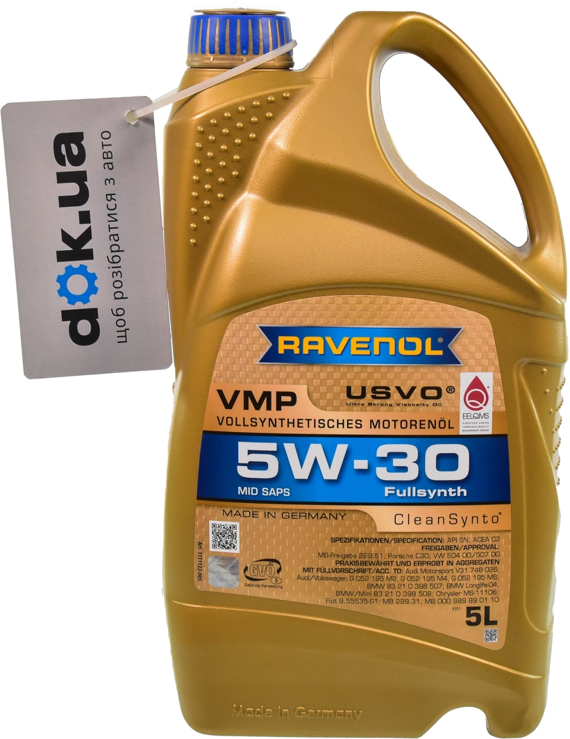 

Моторное масло Ravenol VMP 5W-30 синтетическое 1111122005