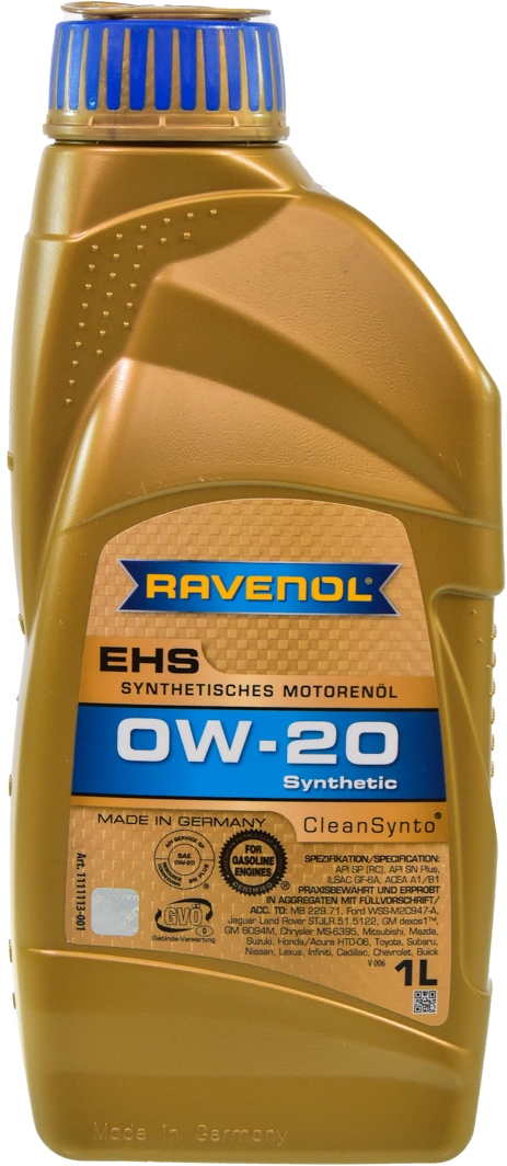 

Моторное масло Ravenol EHS 0W-20 синтетическое 1111113005