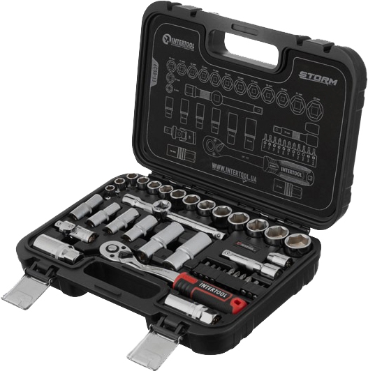 

Набор торцевых головок и комплектующих Intertool Storm ET-8039 22 шт. 3/8"
