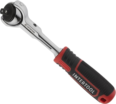 

Трещотка Intertool ET-8007 с шарниром 1/4" 72 зубца 150 мм
