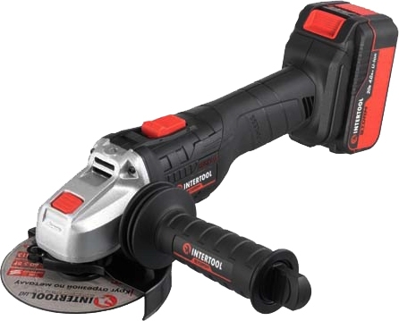 

Болгарка аккумуляторная Intertool WT-0366 (1 аккумулятор + ЗУ + чехол) 125 мм