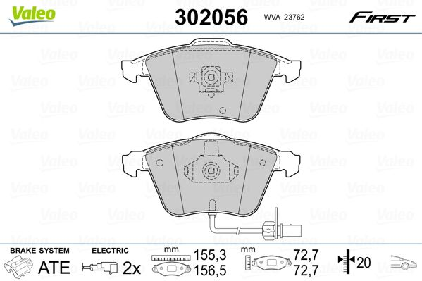 

Valeo 302056 Тормозные колодки