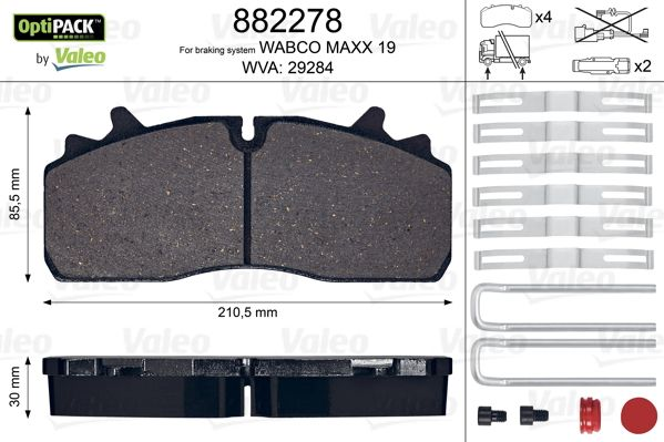 

Valeo 882278 Тормозные колодки