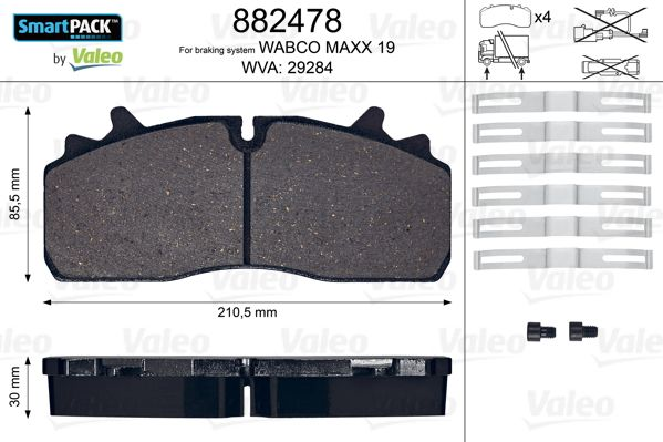 

Valeo 882478 Тормозные колодки