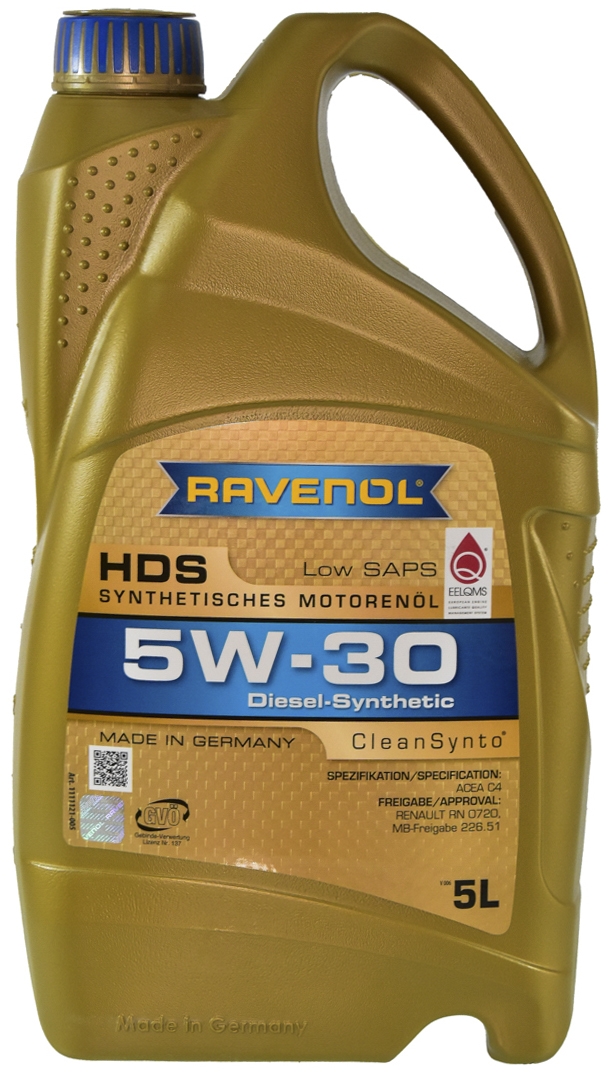 

Моторное масло Ravenol HDS Hydrocrack Diesel Specific 5W-30 синтетическое 11111215