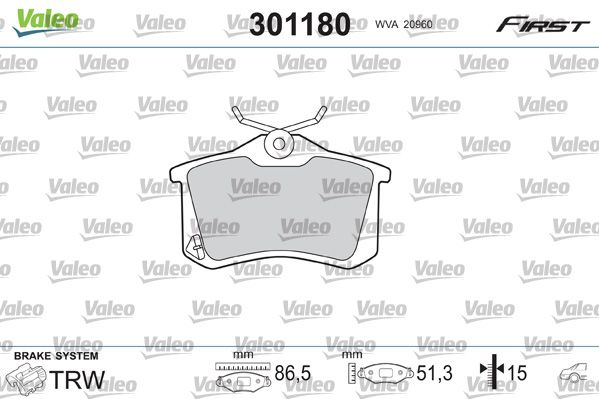 

Valeo 301180 Тормозные колодки