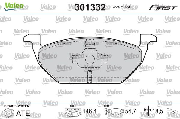 

Valeo 301332 Тормозные колодки