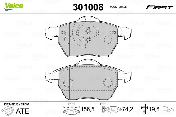 

Valeo 301008 Тормозные колодки
