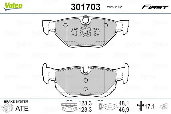 

Valeo 301703 Тормозные колодки