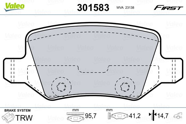 

Valeo 301583 Тормозные колодки