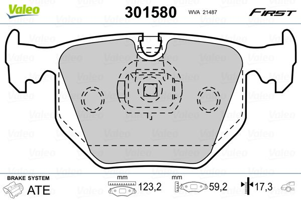 

Valeo 301580 Тормозные колодки