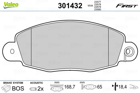 

Valeo 301432 Тормозные колодки