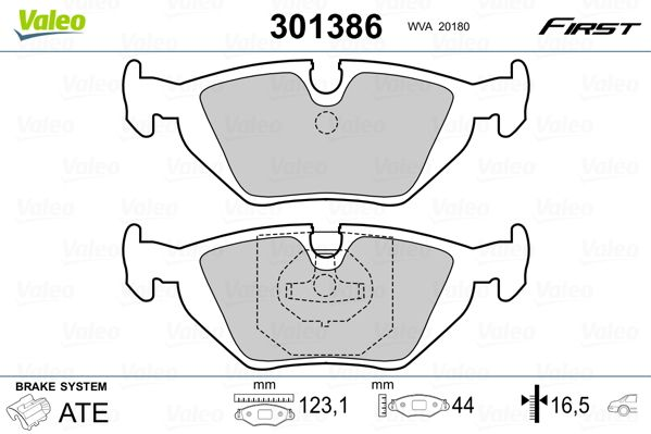 

Valeo 301386 Тормозные колодки