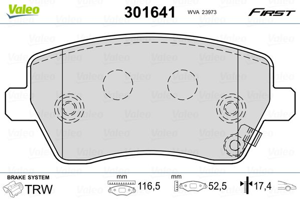 

Valeo 301641 Тормозные колодки