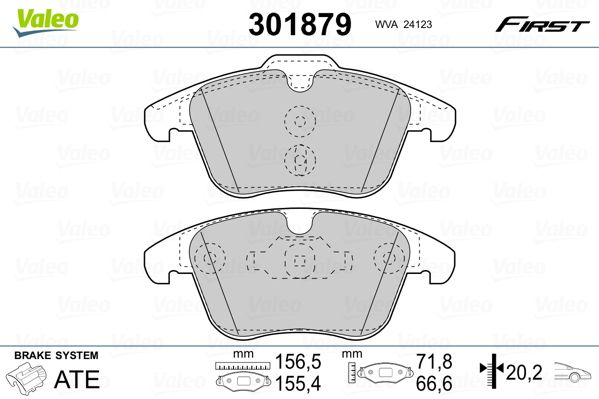 

Valeo 301879 Тормозные колодки