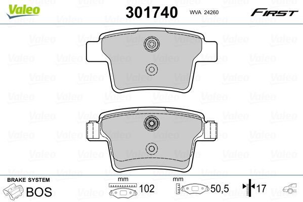

Valeo 301740 Тормозные колодки