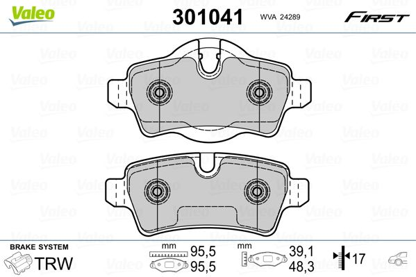

Valeo 301041 Тормозные колодки