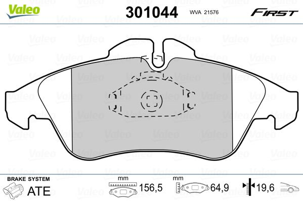 

Valeo 301044 Тормозные колодки