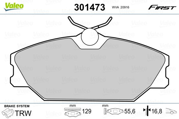 

Valeo 301473 Тормозные колодки