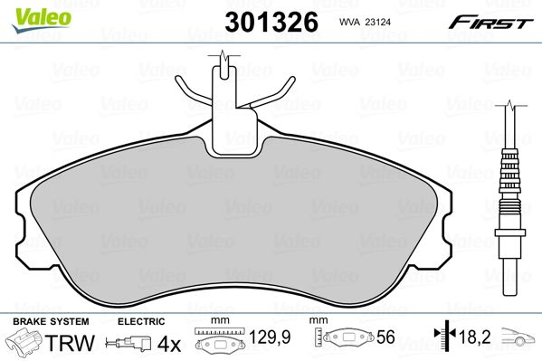 

Valeo 301326 Тормозные колодки