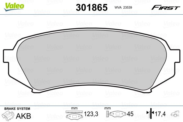 

Valeo 301865 Тормозные колодки