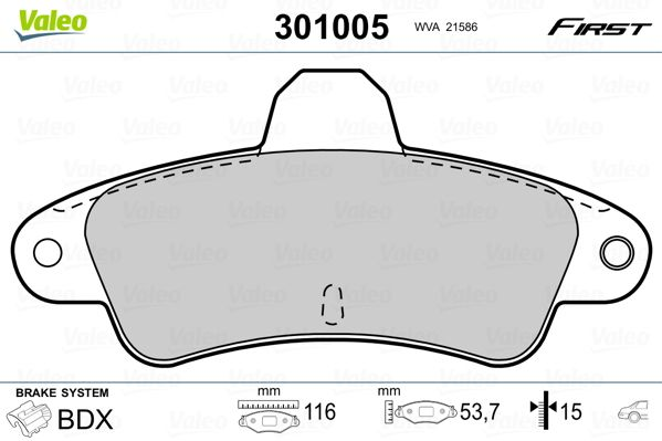 

Valeo 301005 Тормозные колодки