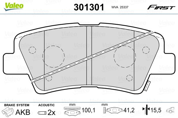 

Valeo 301301 Тормозные колодки