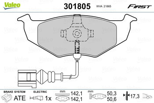 

Valeo 301805 Тормозные колодки