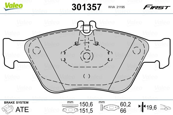 

Valeo 301357 Тормозные колодки