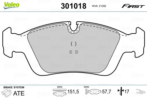 

Valeo 301018 Тормозные колодки