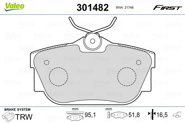 

Valeo 301482 Тормозные колодки
