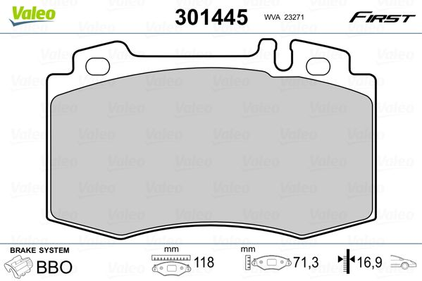 

Valeo 301445 Тормозные колодки