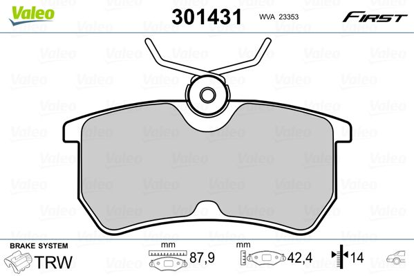 

Valeo 301431 Тормозные колодки
