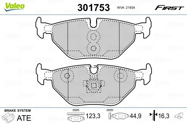 

Valeo 301753 Тормозные колодки