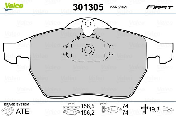 

Valeo 301305 Тормозные колодки