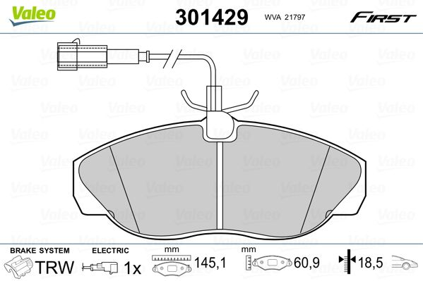 

Valeo 301429 Тормозные колодки