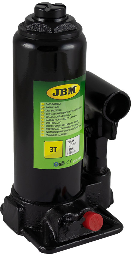 

Домкрат JBM Bottle Jack вертикальный (бутылочный) гидравлический 3 т 51906