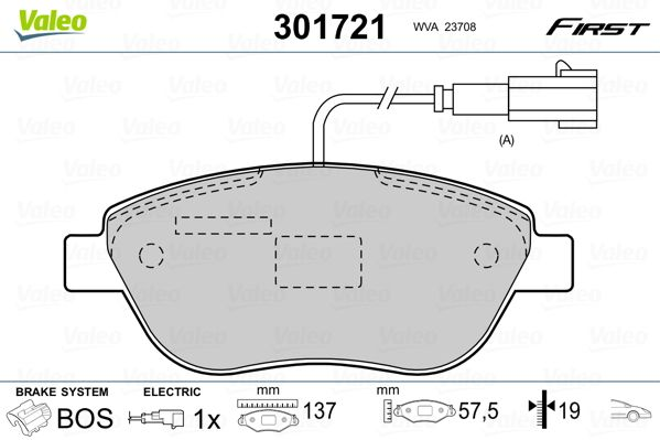 

Valeo 301721 Тормозные колодки