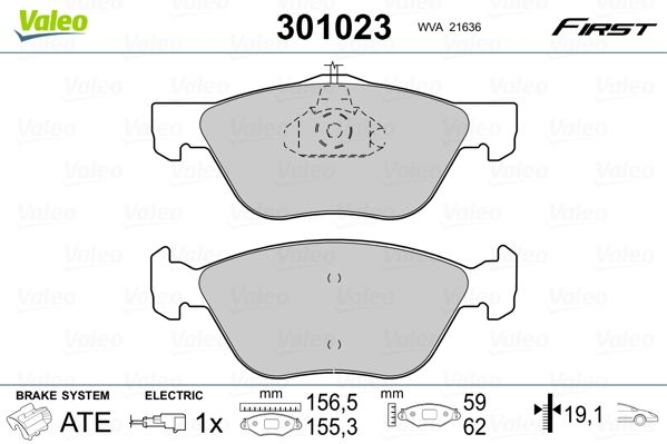 

Valeo 301023 Тормозные колодки