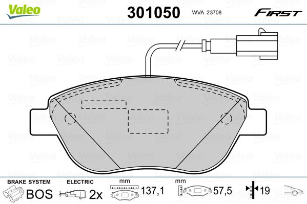 

Valeo 301050 Тормозные колодки