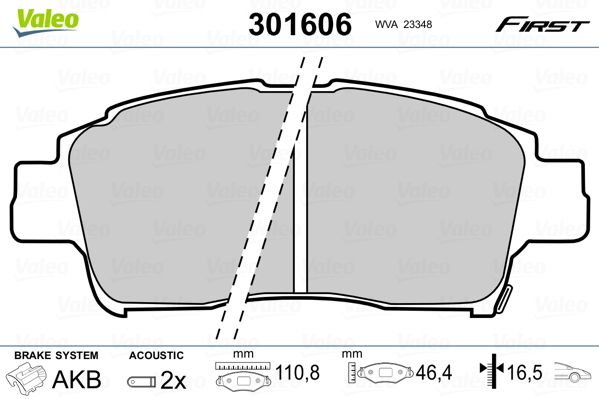 

Valeo 301606 Тормозные колодки