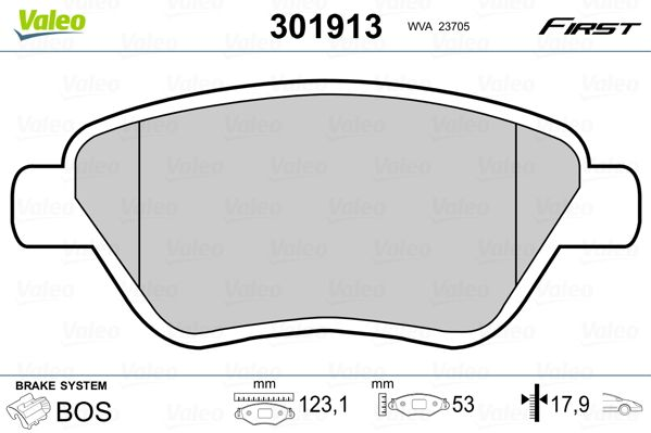 

Valeo 301913 Тормозные колодки