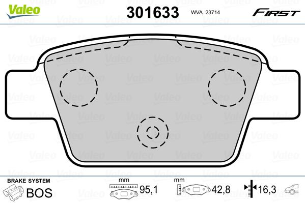 

Valeo 301633 Тормозные колодки