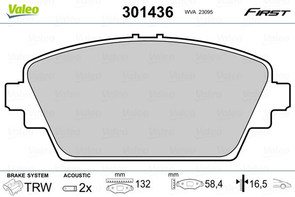 

Valeo 301436 Тормозные колодки