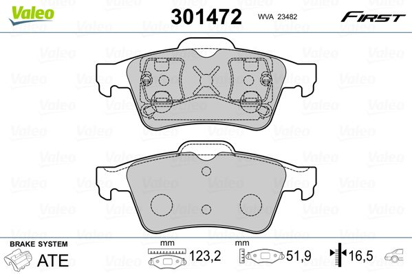 

Valeo 301472 Тормозные колодки