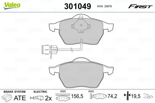 

Valeo 301049 Тормозные колодки