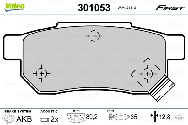 

Valeo 301053 Тормозные колодки