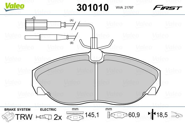 

Valeo 301010 Тормозные колодки