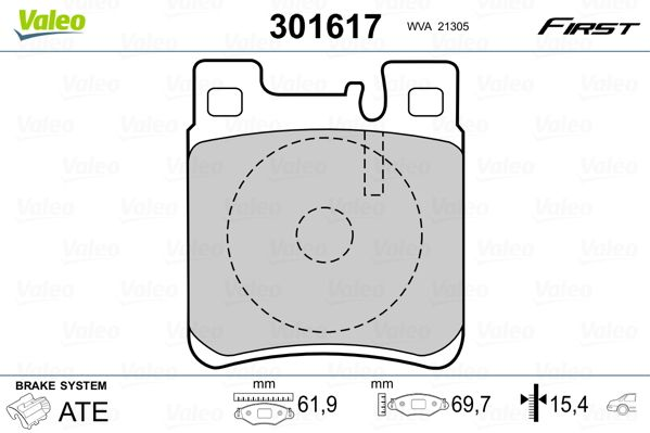 

Valeo 301617 Тормозные колодки