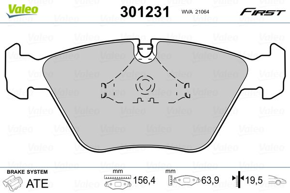 

Valeo 301231 Тормозные колодки